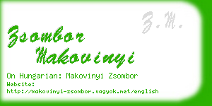 zsombor makovinyi business card